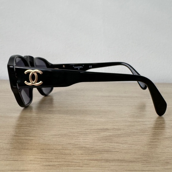 CHANEL CC Logo Black Retro Sunglasses 01452 94305 - Picture 4 of 11